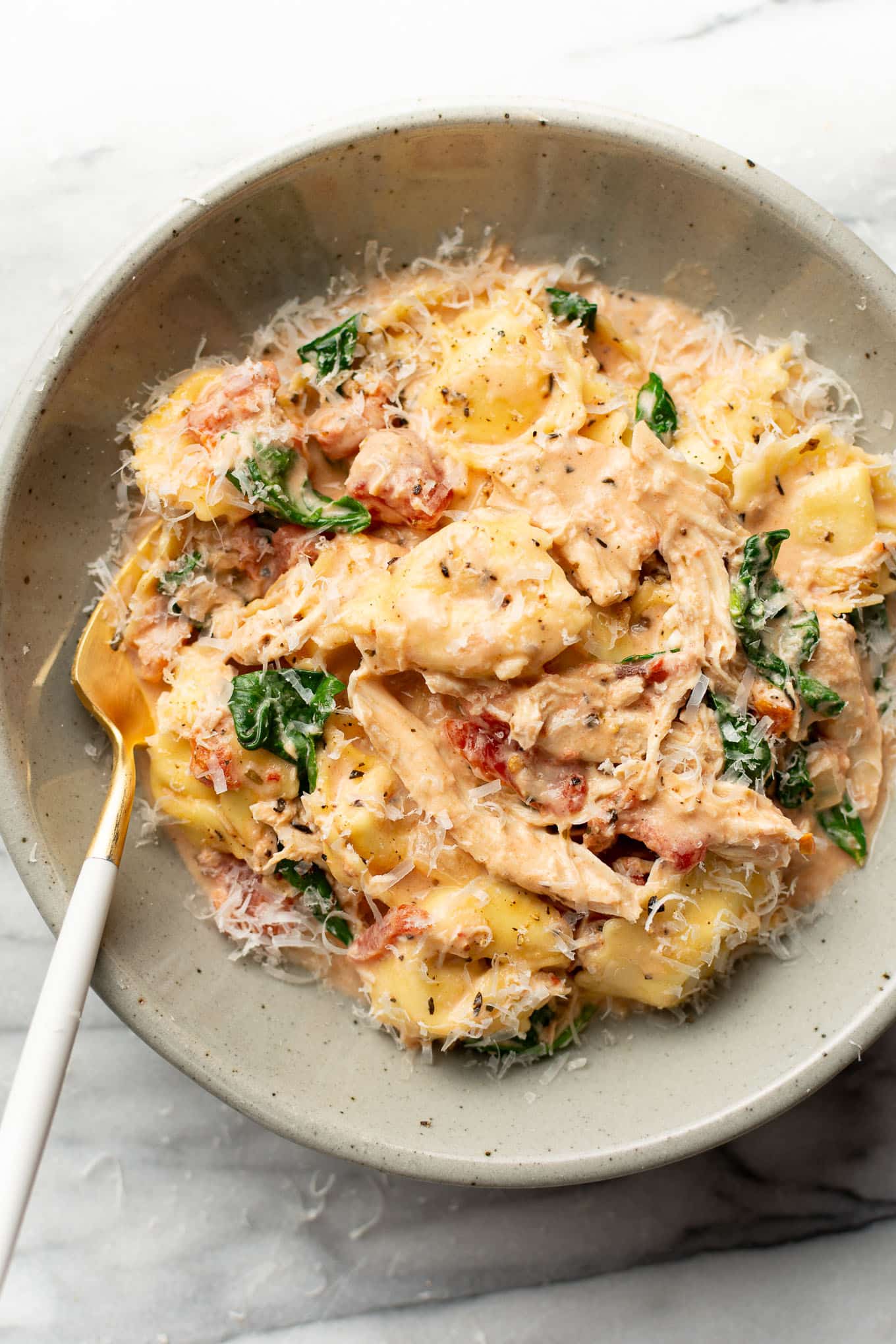 Easy One-Pan Rotisserie Chicken Tortellini for Weeknights